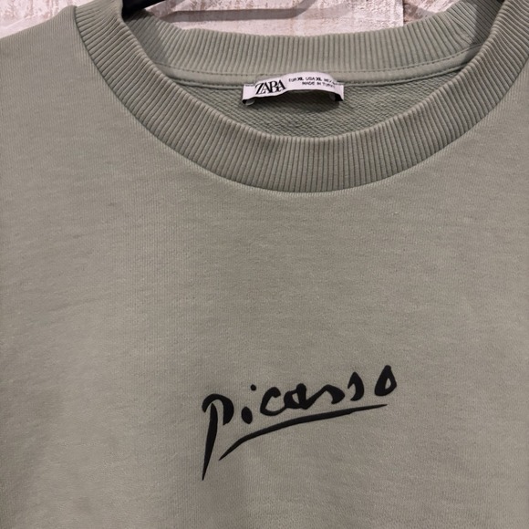 Zara Unisex 100% Cotton Picasso's Signature Collaboration Sweatshirt XL - Picture 3 of 8